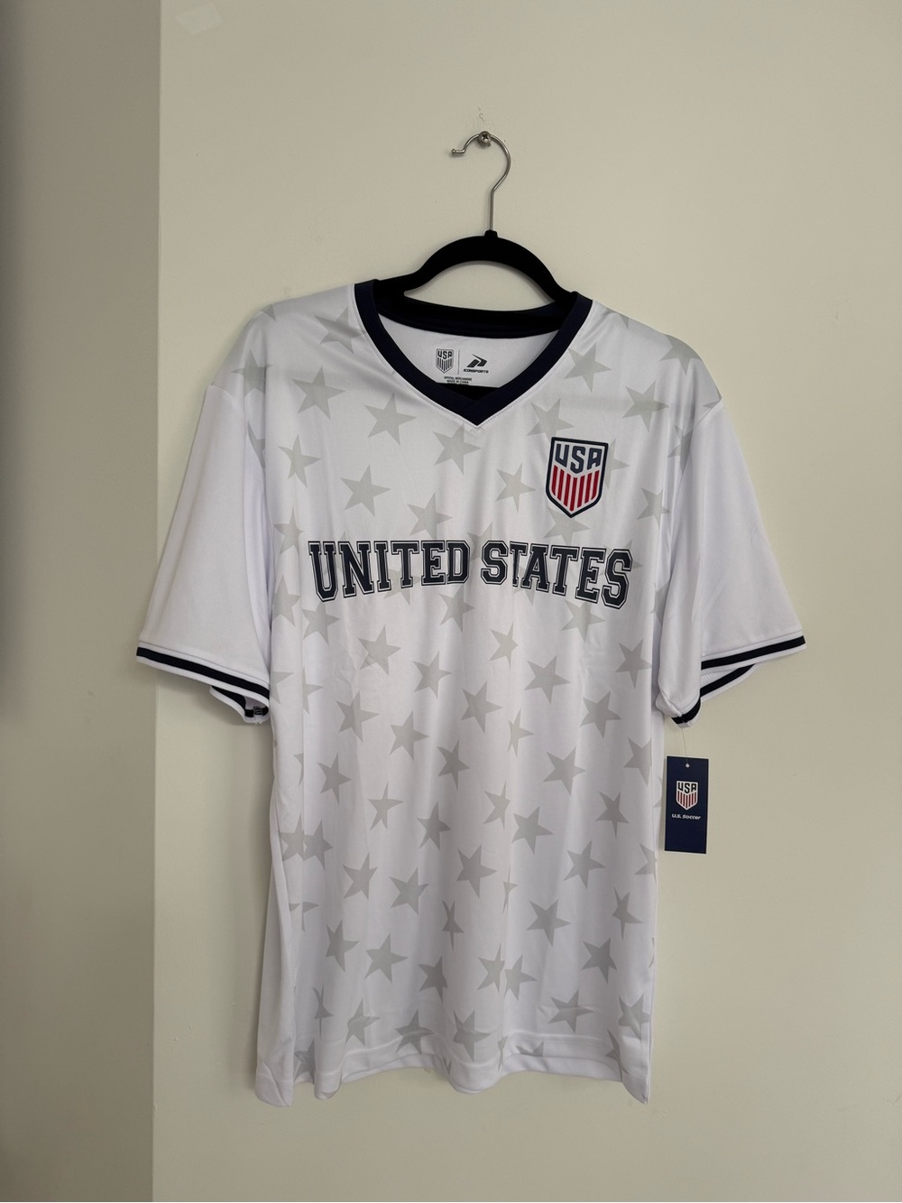 USA United States Men's White Star Soccer Jersey